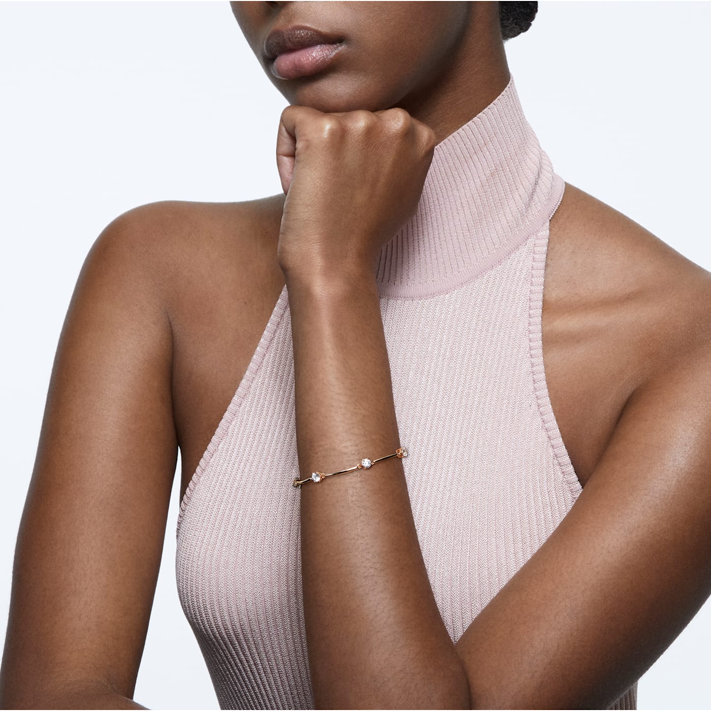 Swarovski Rose Gold Constella Bangle - Image 4