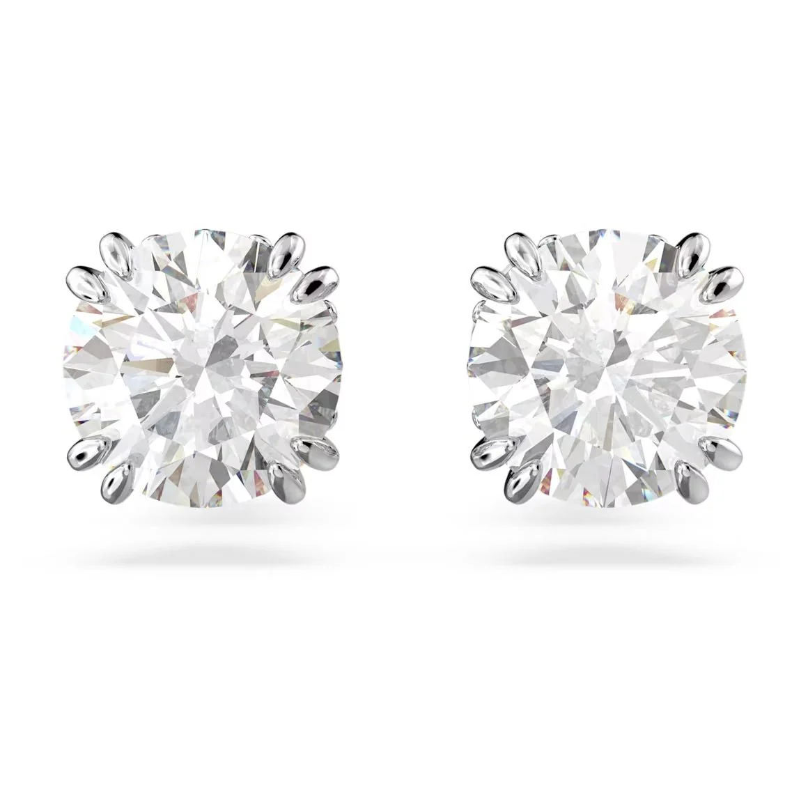 Swarovski Silver Stilla Round Cut Stud Earrings - Image 3
