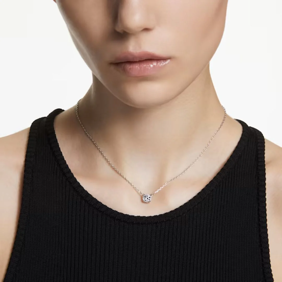 Swarovski Silver Stilla Round Cut Pendant Necklace - Image 2