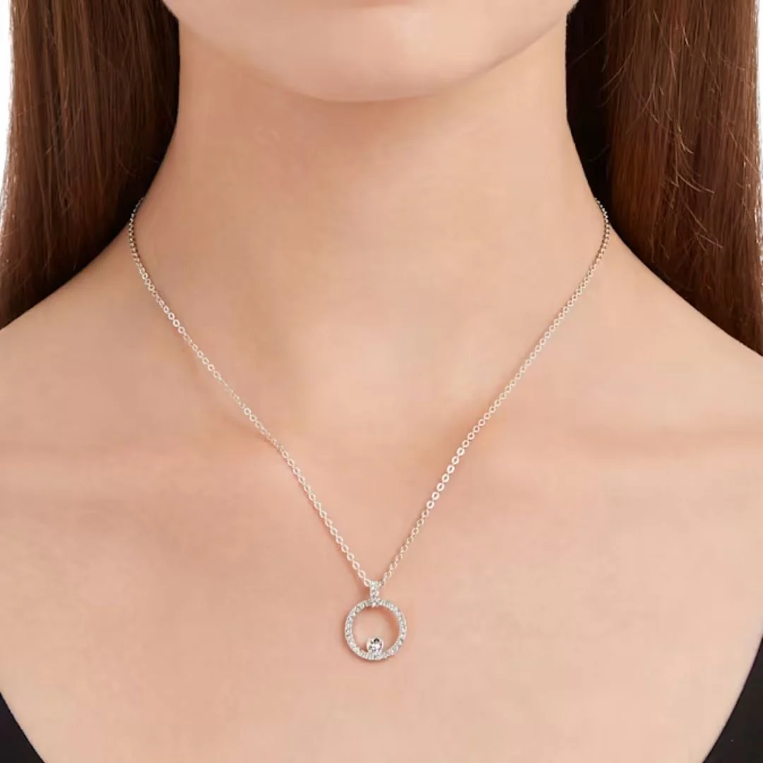 Swarovski Silver Constella Circle Necklace - Image 2