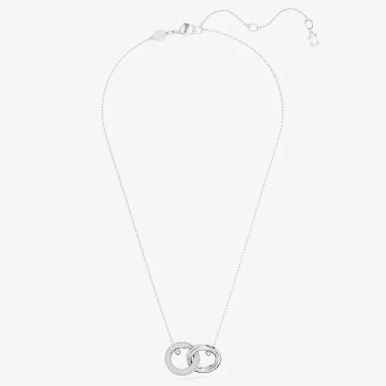 Swarovski Silver Dextera Interlocking Loop Necklace - Image 5