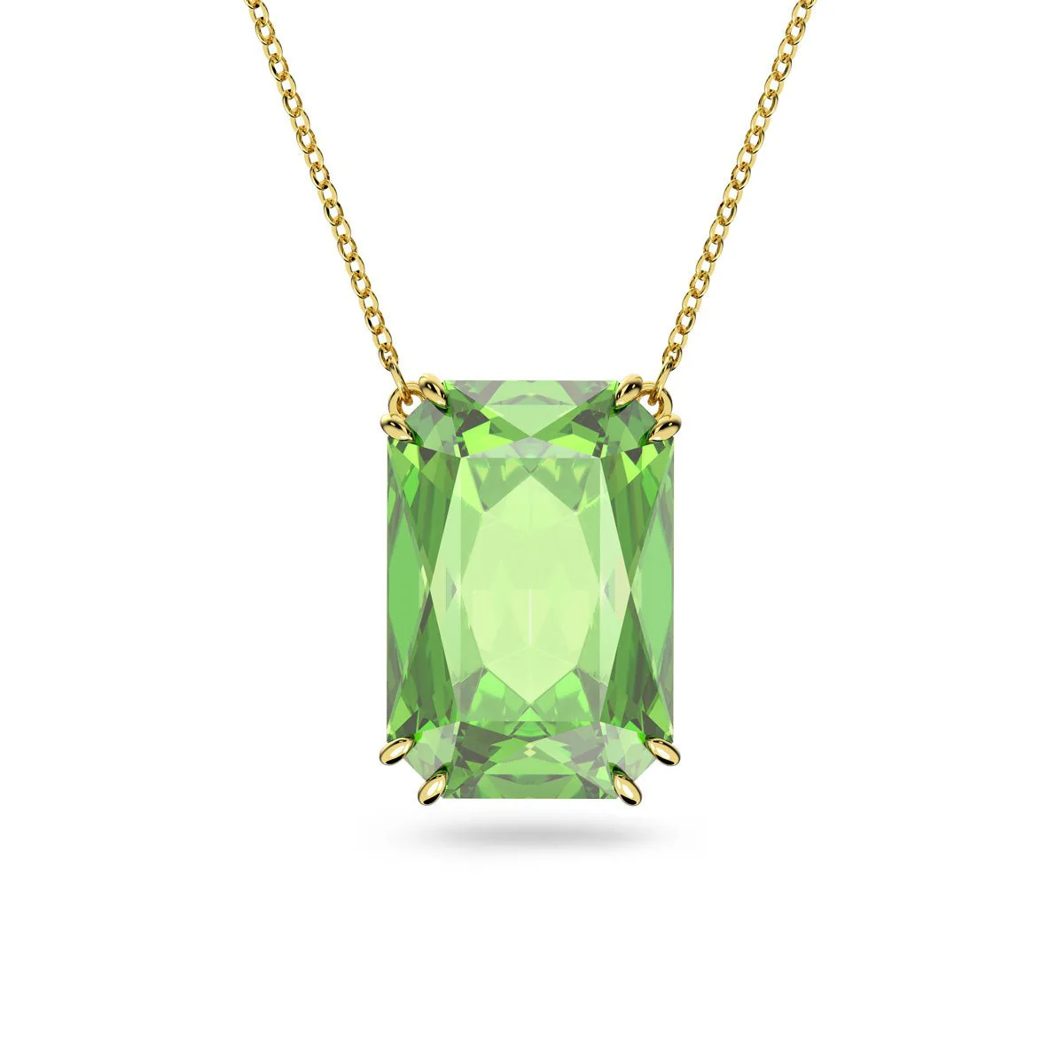 Swarovski Gold Millenia Octagen Cut Green Necklace