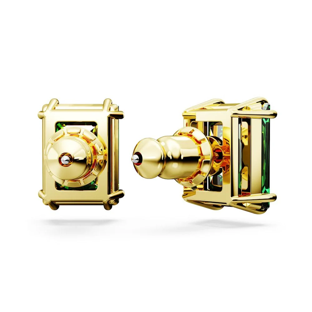 Swarovski Gold Stilla Green Stud Earrings - Image 4