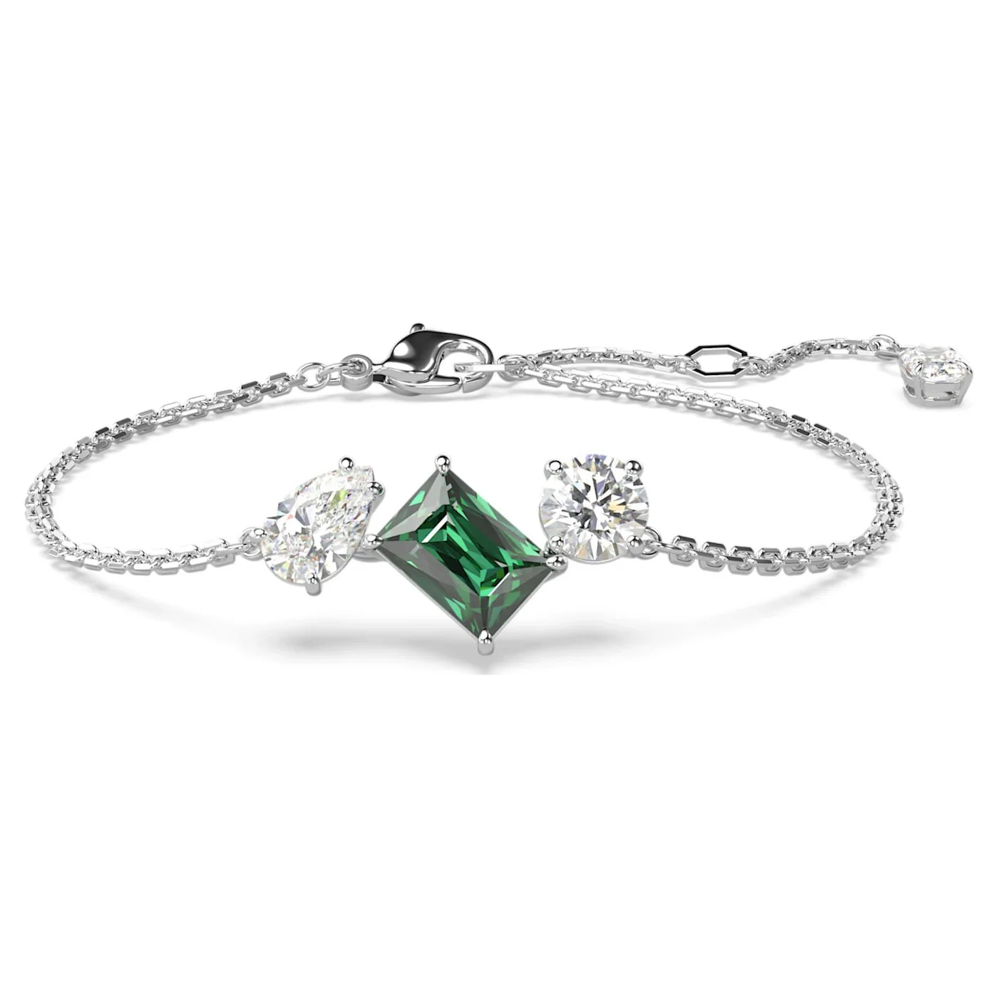 Swarovski Silver Mesmera Mixed Cut Green Bracelet