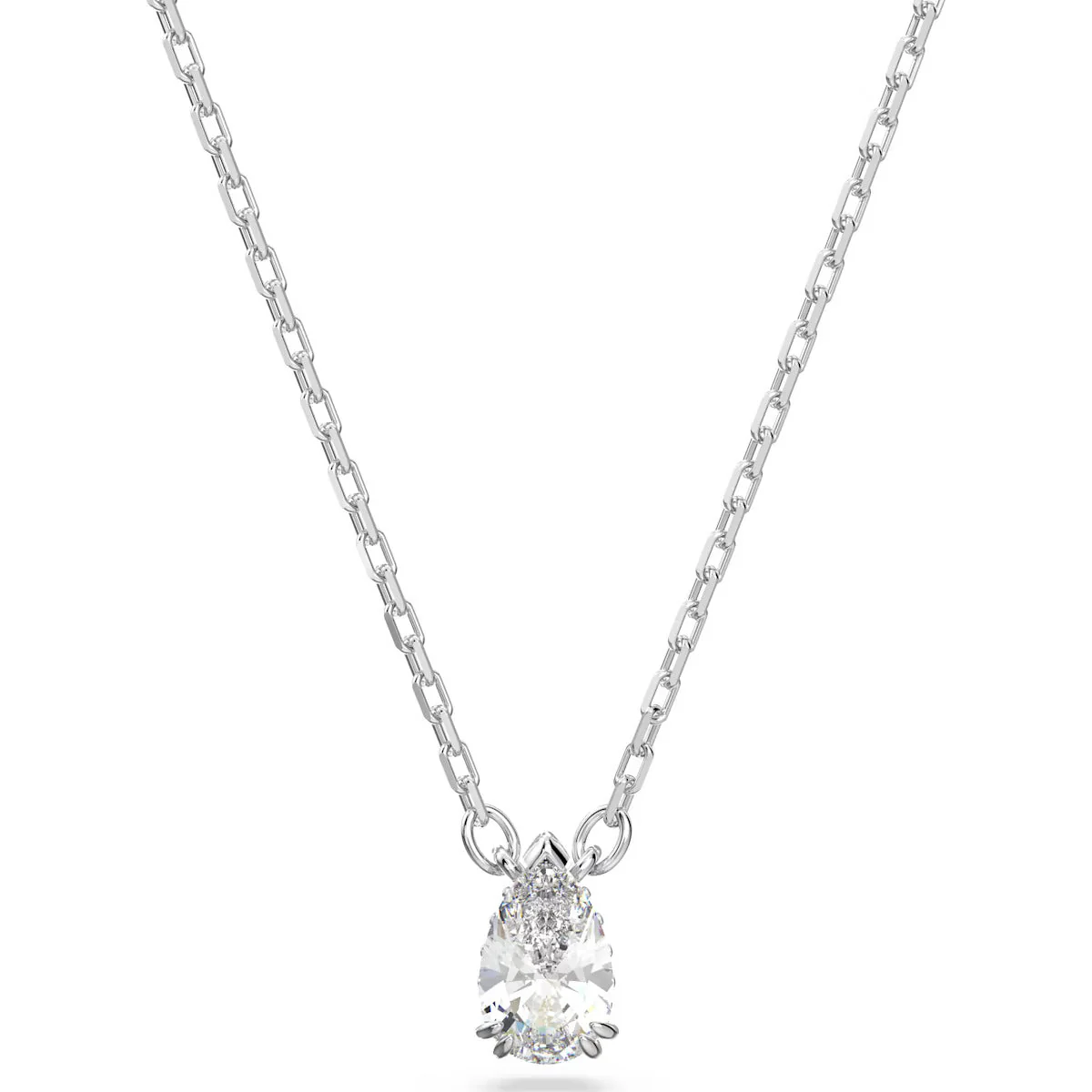 Swarovski Silver Stilla Pear Cut Pendant Necklace
