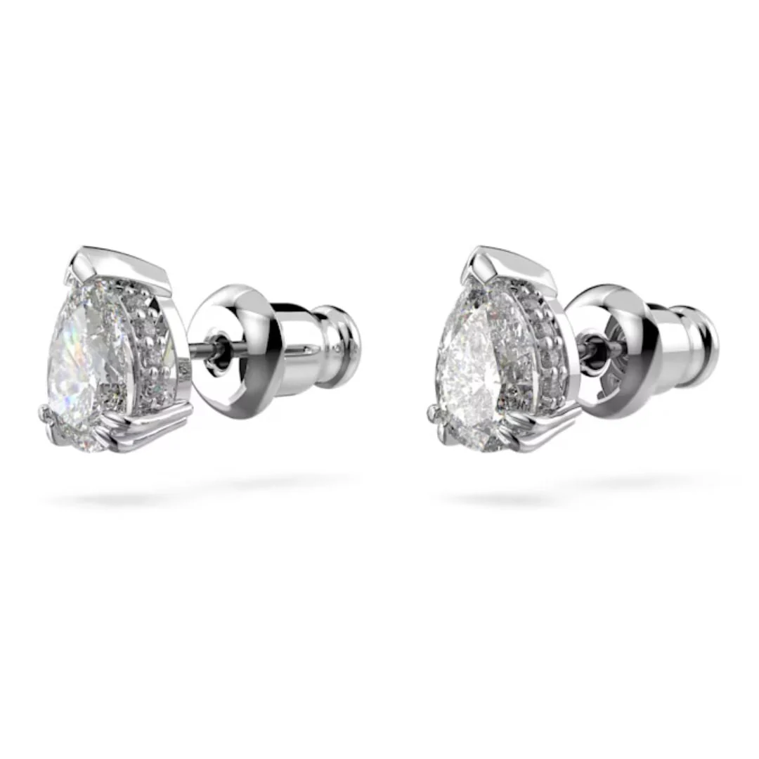 Swarovski Silver Stilla Pear Cut Stud Earrings - Image 4