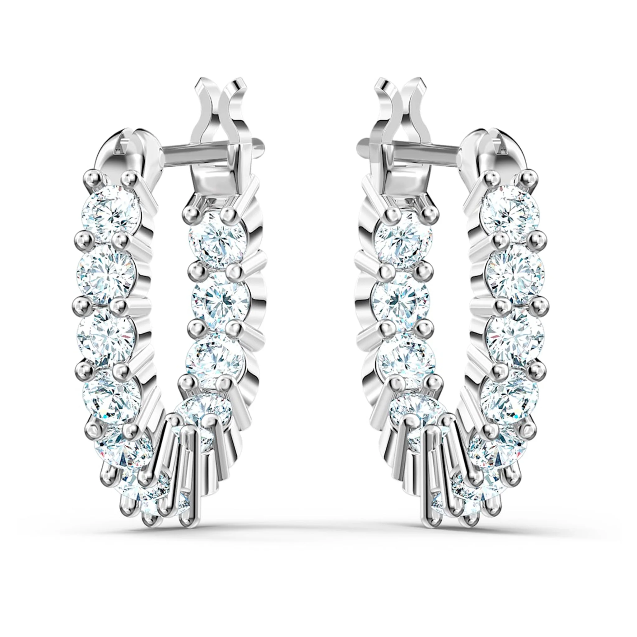 Swarovski Silver Matrix Vittore Mini Hoop Earrings