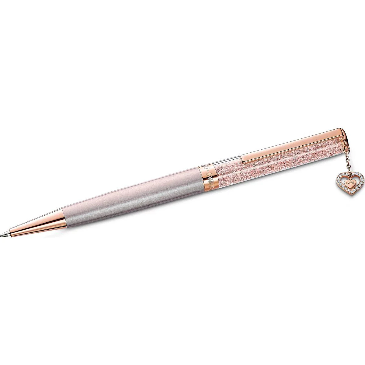 Swarovski Rose Gold Heart Pink Ballpoint Pen