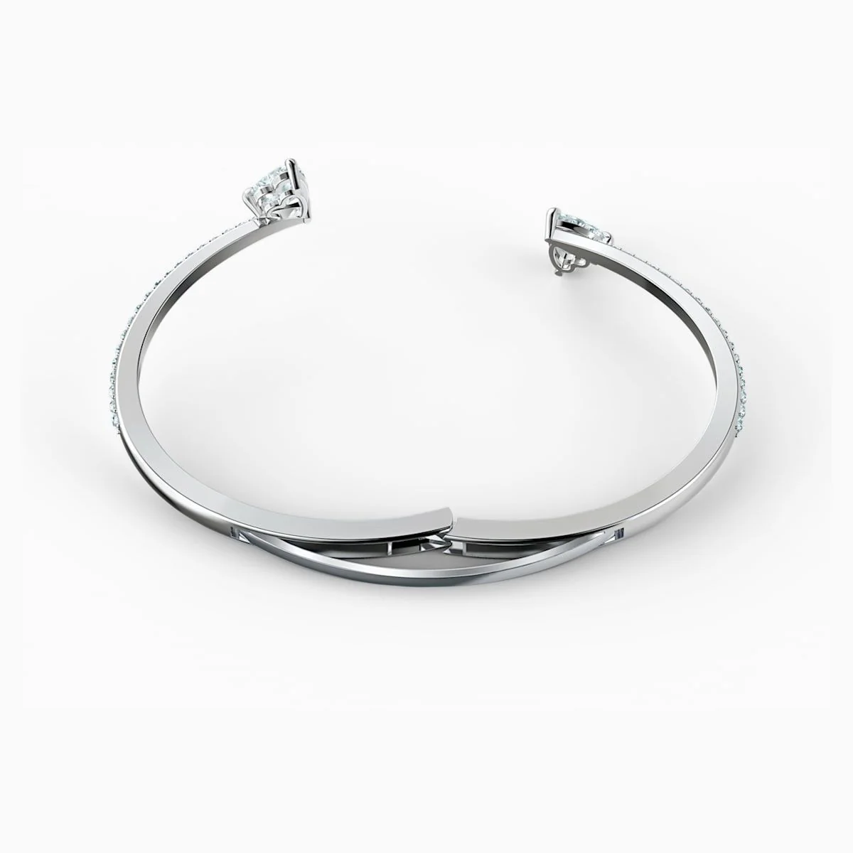 Swarovski Silver Mesmera Heart Bangle - Image 3