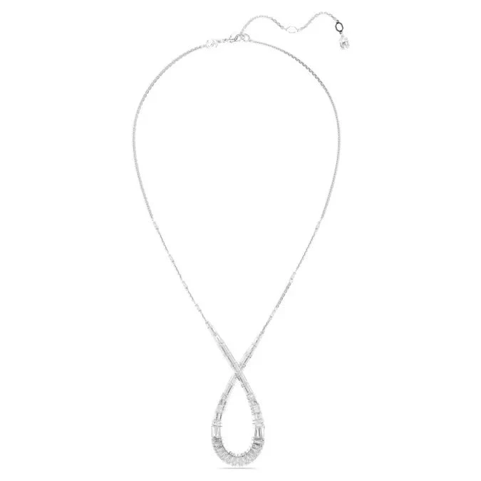 Swarovski Silver Hyperbola Infinity Mixed Cuts Necklace - Image 3