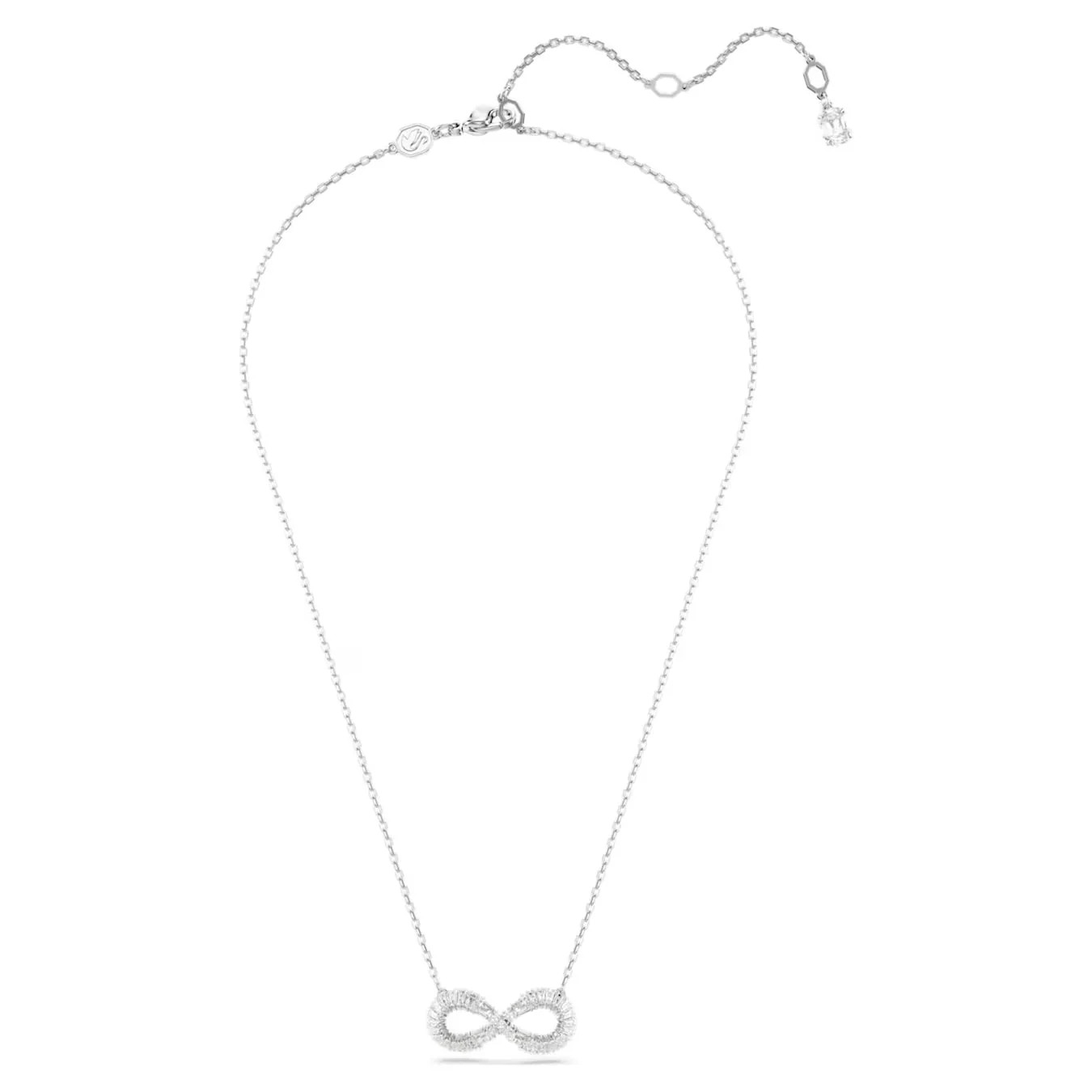 Swarovski Silver Hyperbola Pave Infinity Necklace - Image 3