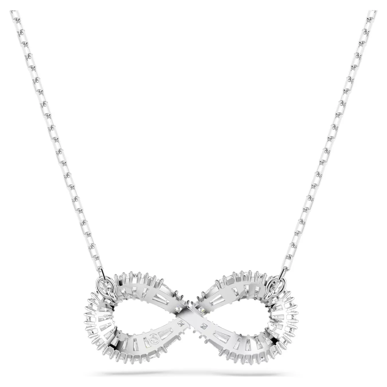 Swarovski Silver Hyperbola Pave Infinity Necklace - Image 4