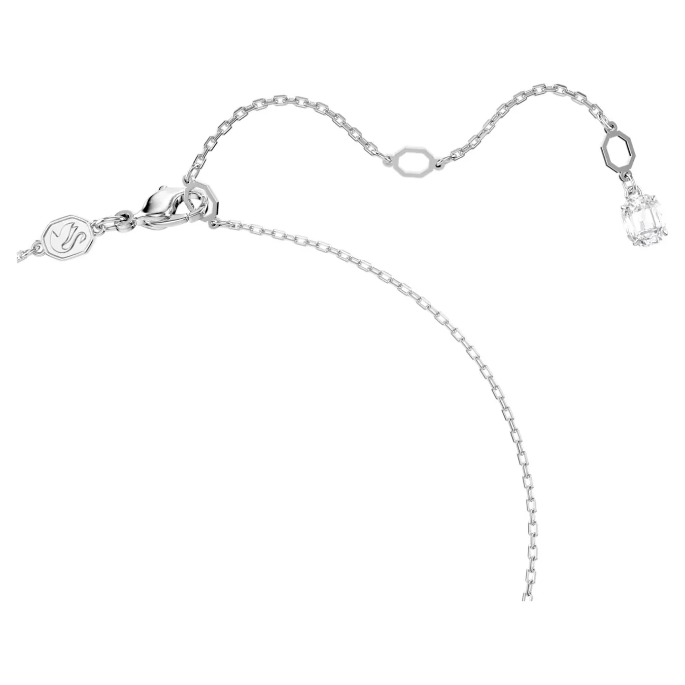 Swarovski Silver Hyperbola Pave Infinity Necklace - Image 5