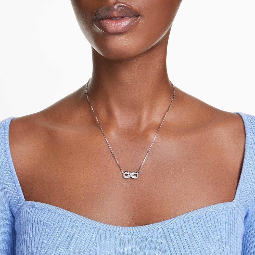 Swarovski Silver Hyperbola Infinity Necklace - Image 2