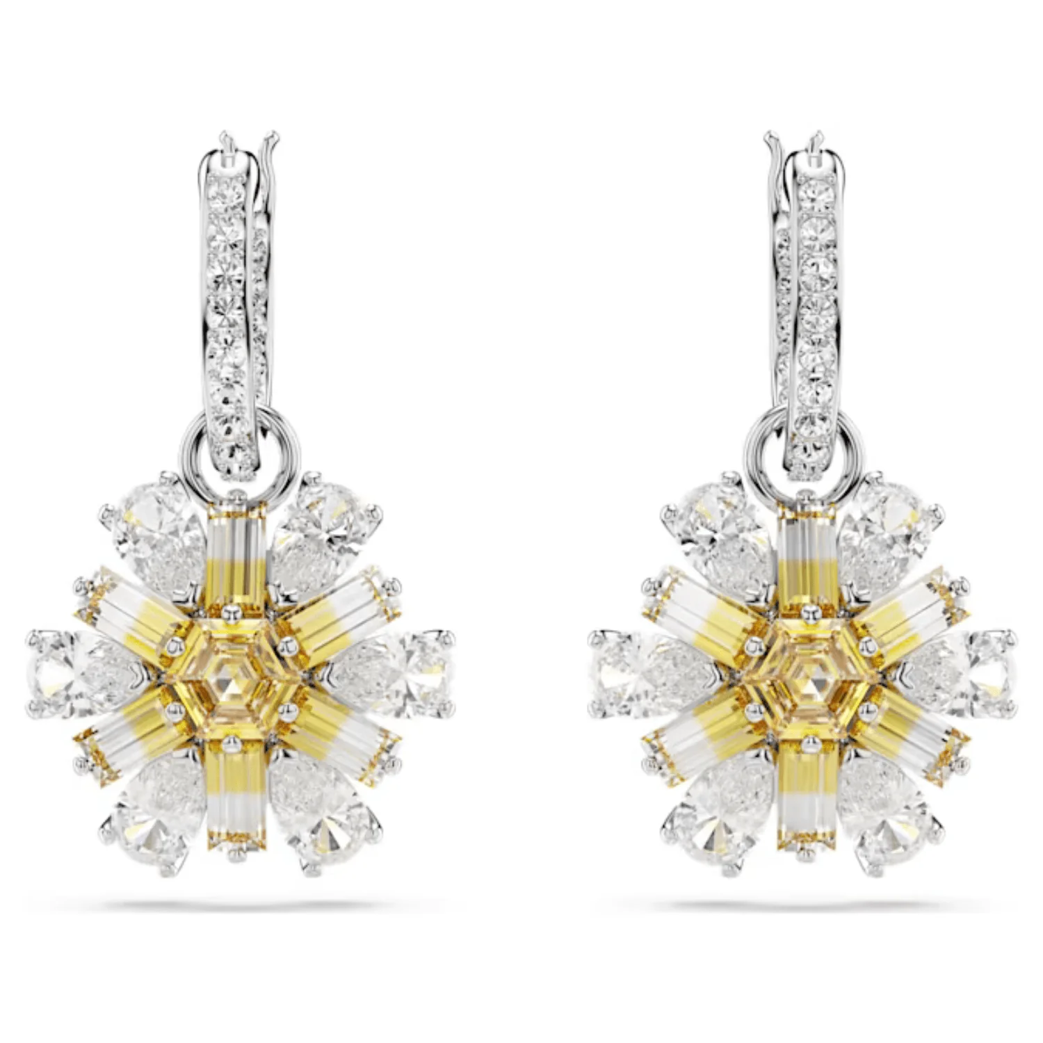 Swarovski Silver Idyllia Flower Earrings - Image 3