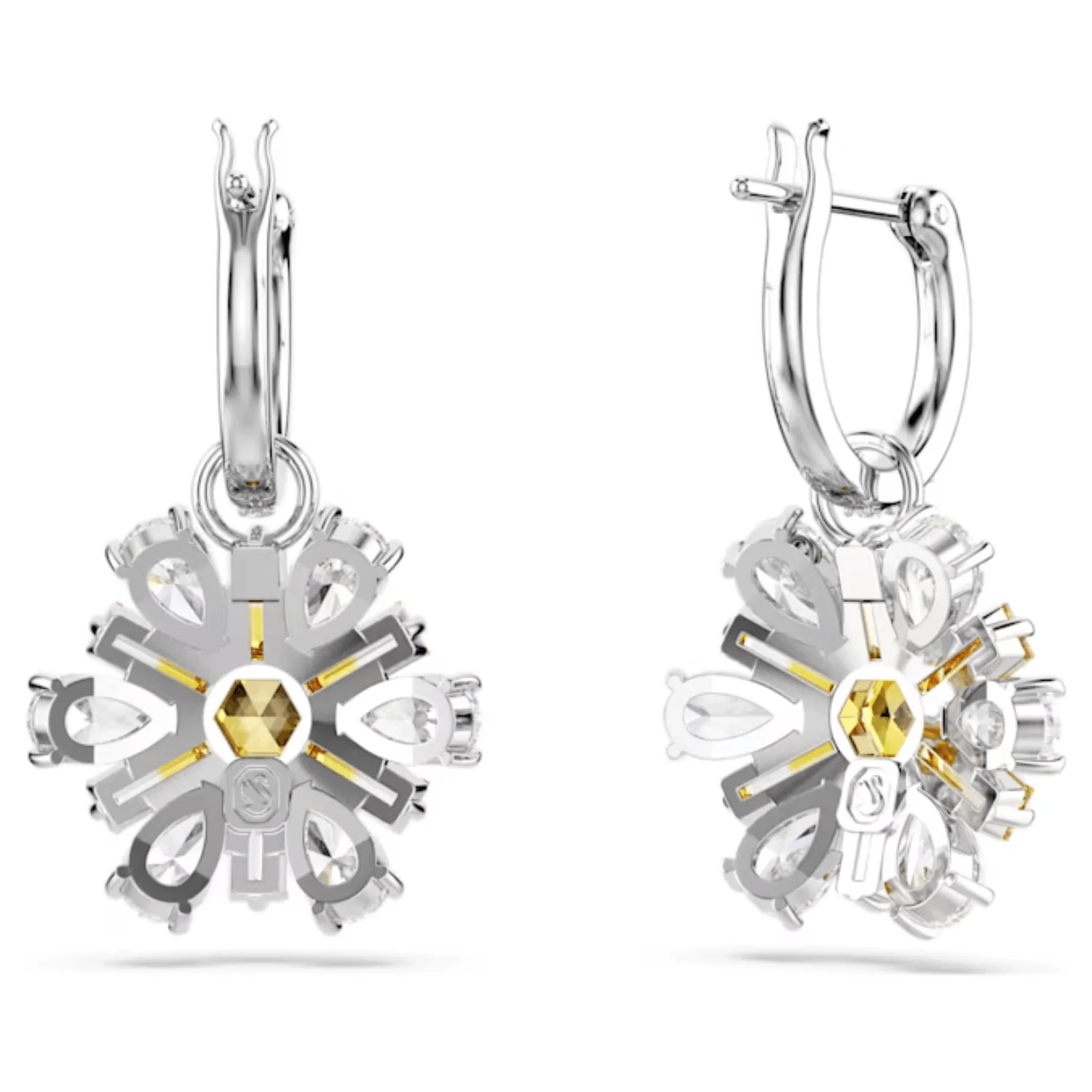 Swarovski Silver Idyllia Flower Earrings - Image 4