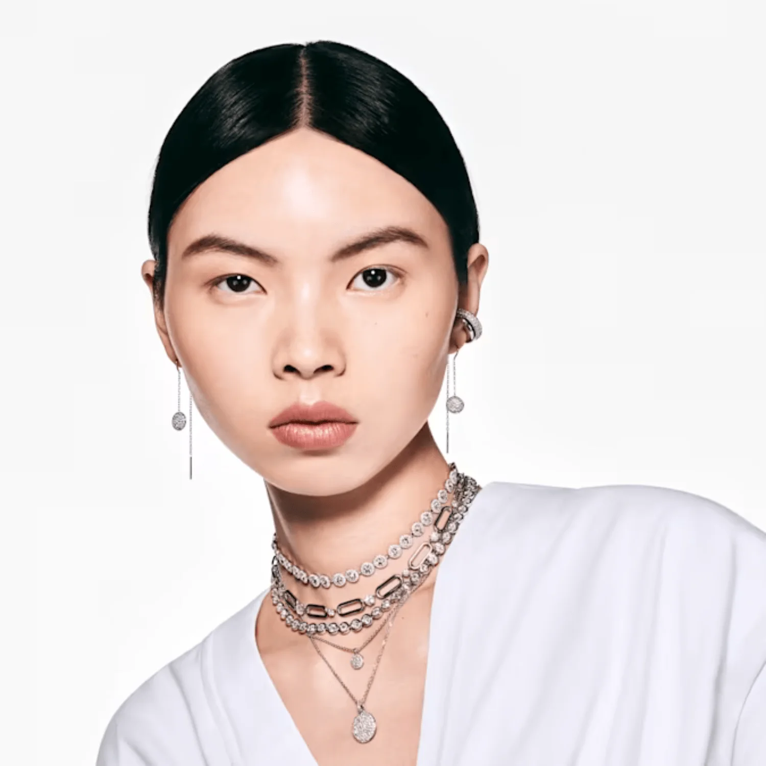 Swarovski Silver Sublima Drop Earrings - Image 5