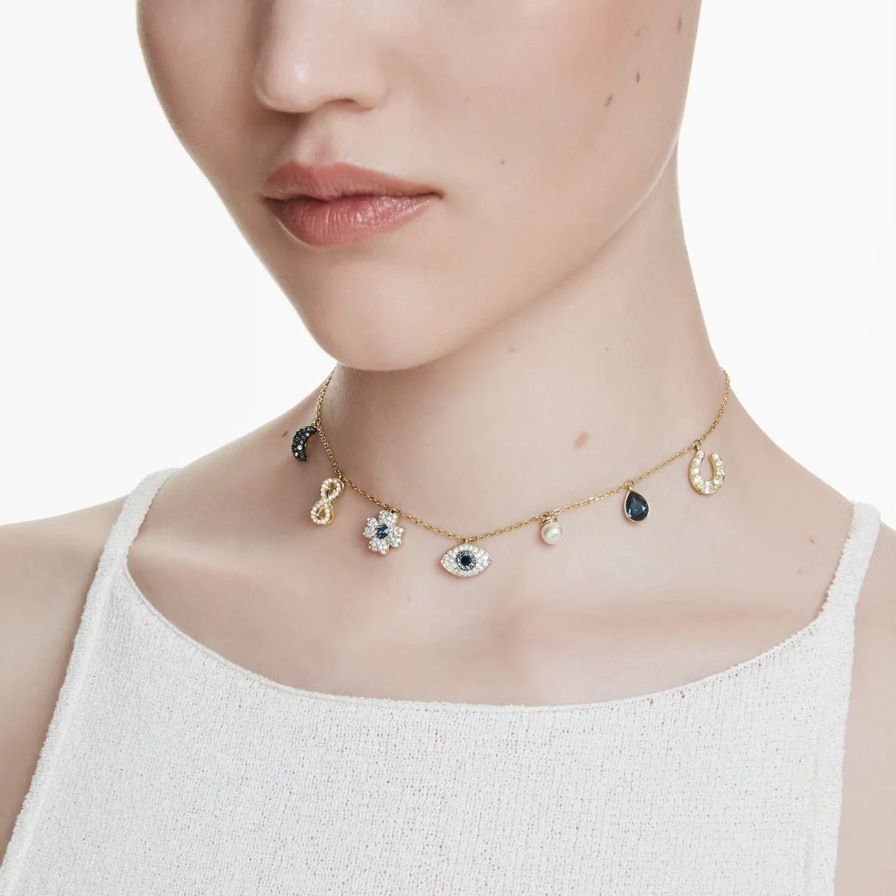 Swarovski Gold Symbolica Evil Eye Choker Necklace - Image 2