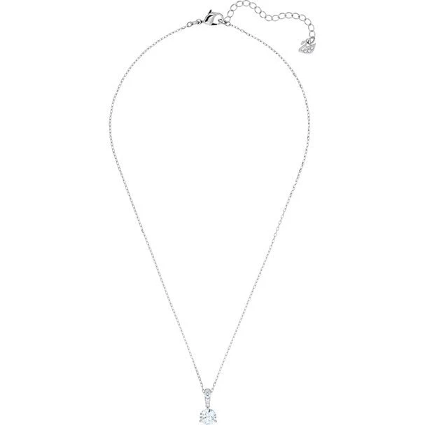 Swarovski Silver Stilla Round Solitaire Necklace - Image 5