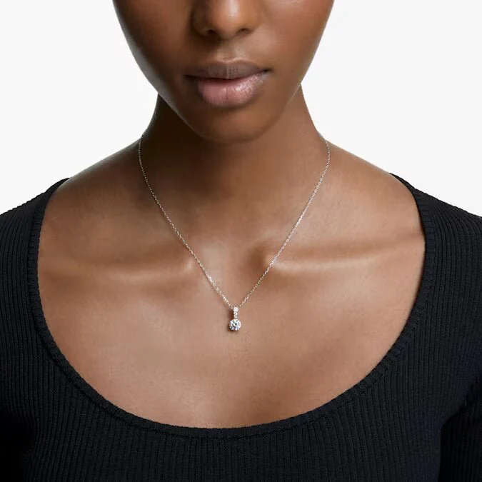 Swarovski Silver Stilla Round Solitaire Necklace - Image 7