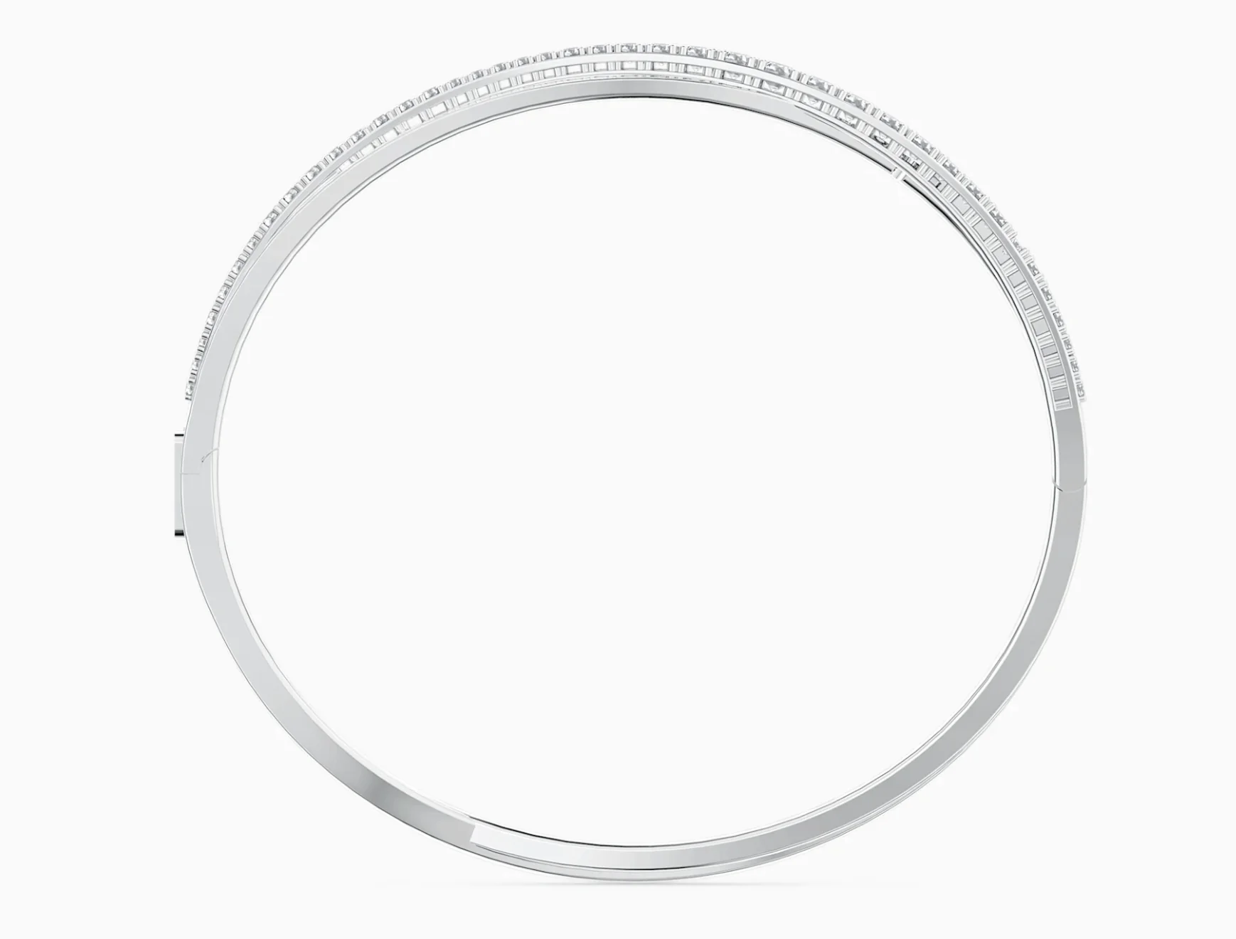 Swarovski Silver Hyperbola Twist Rows Bangle - Image 3