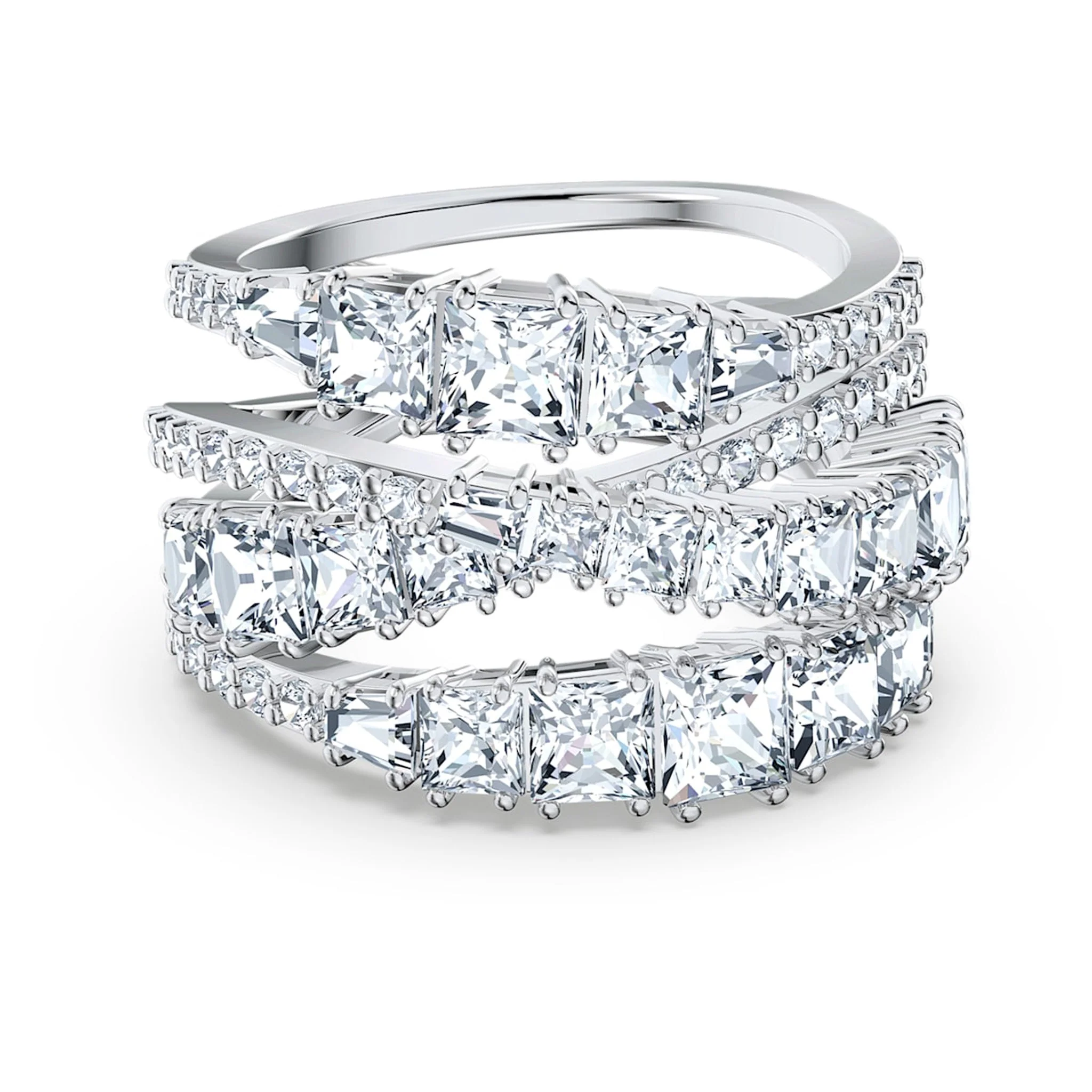 Swarovski Silver Hyperbola Twist Ring - Image 4