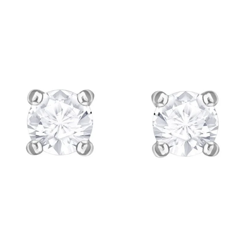 Swarovski Silver Stilla Attract Round Stud Earrings