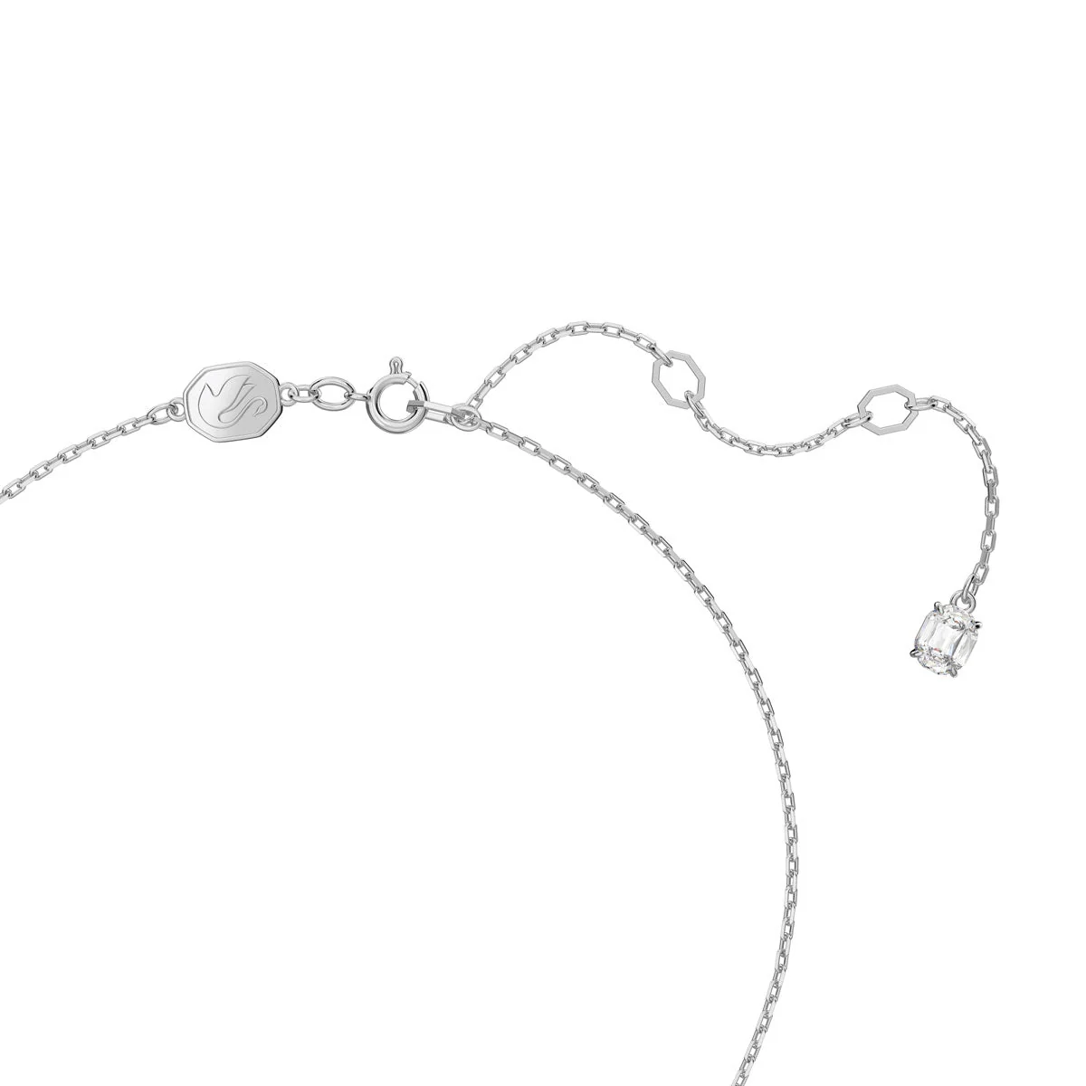 Swarovski Silver Una Round Cut Pave Necklace - Image 3