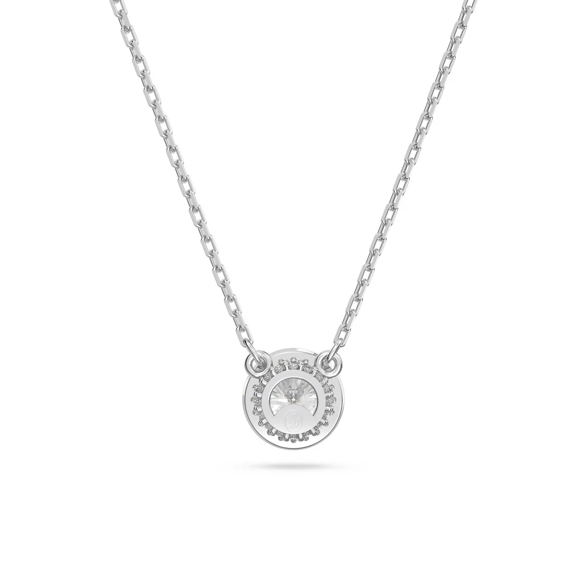 Swarovski Silver Una Round Cut Pave Necklace - Image 4