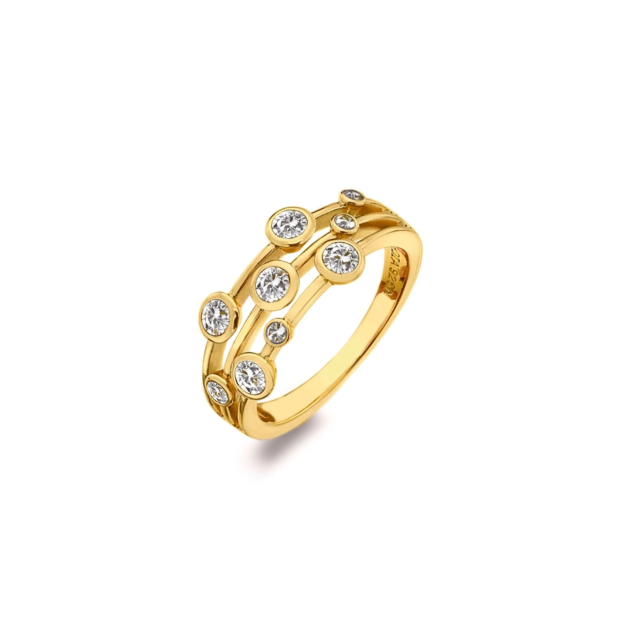 Hot Diamonds Gold Tender Statement Ring