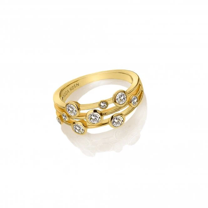 Hot Diamonds Gold Tender Statement Ring - Image 3