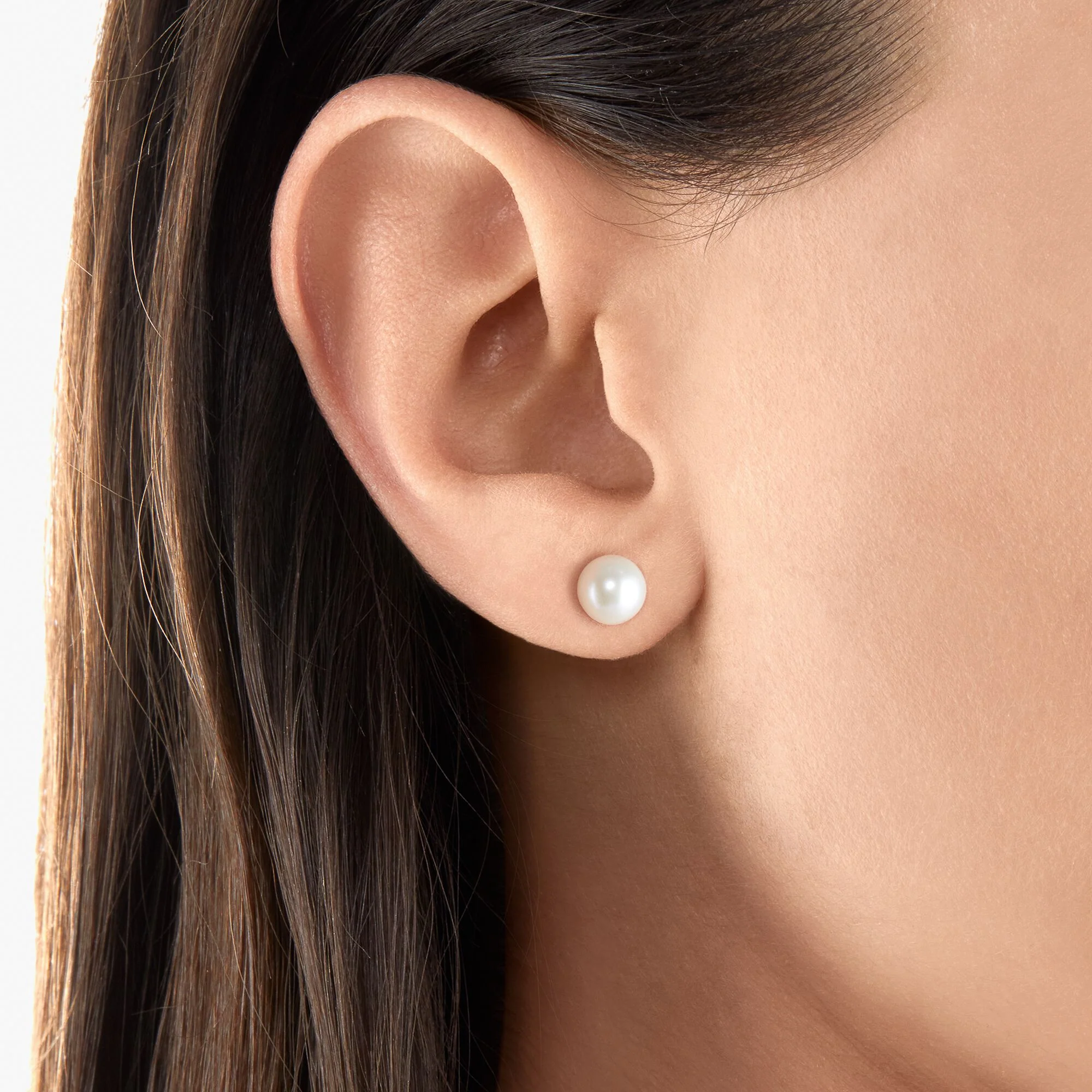 Thomas Sabo Silver Small Pearl Earrings - Image 3