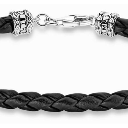 Thomas Sabo Black Leather Classic Bracelet - Image 3