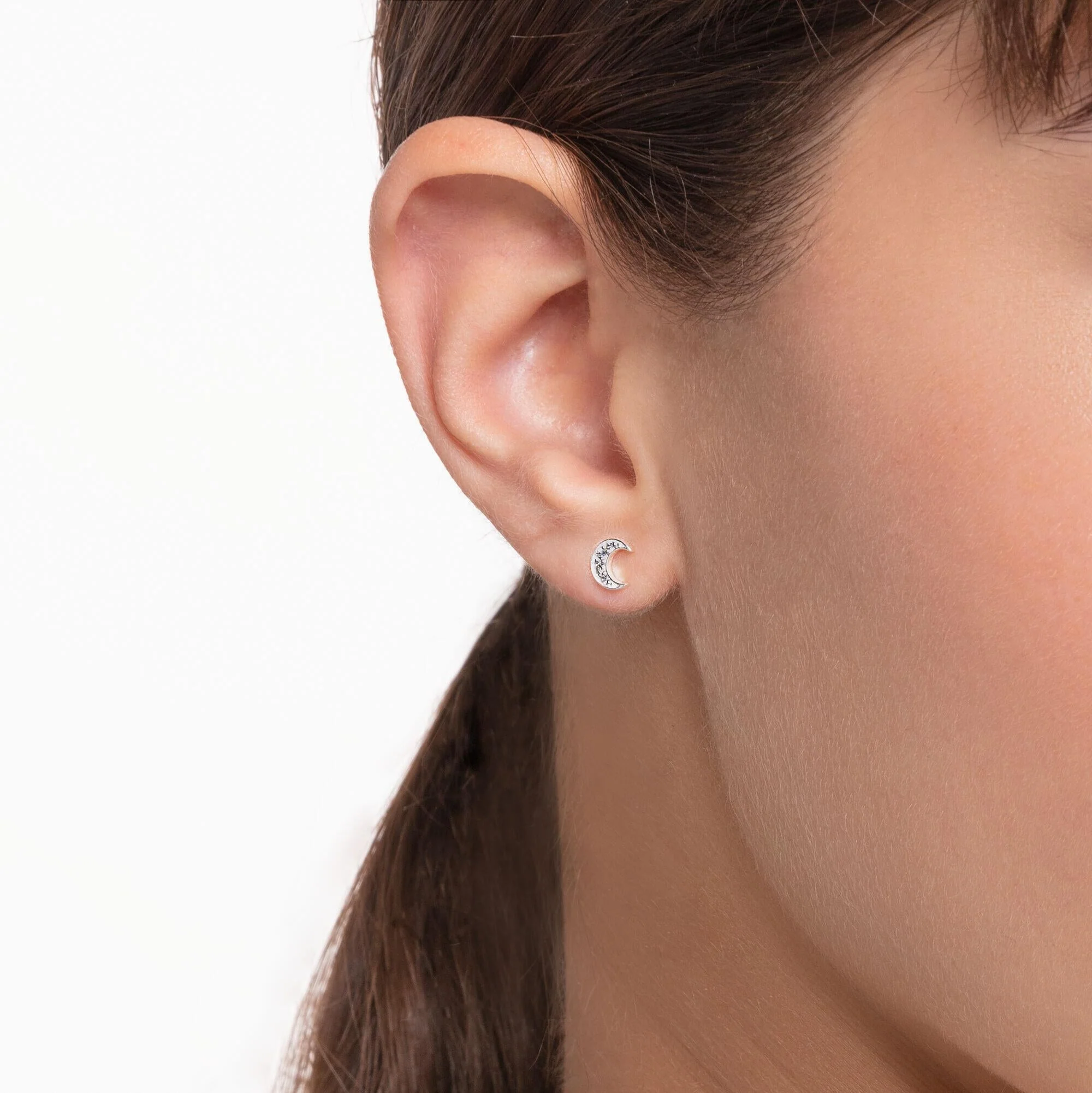 Thomas Sabo Silver CZ Moon Single Stud Earring - Image 3