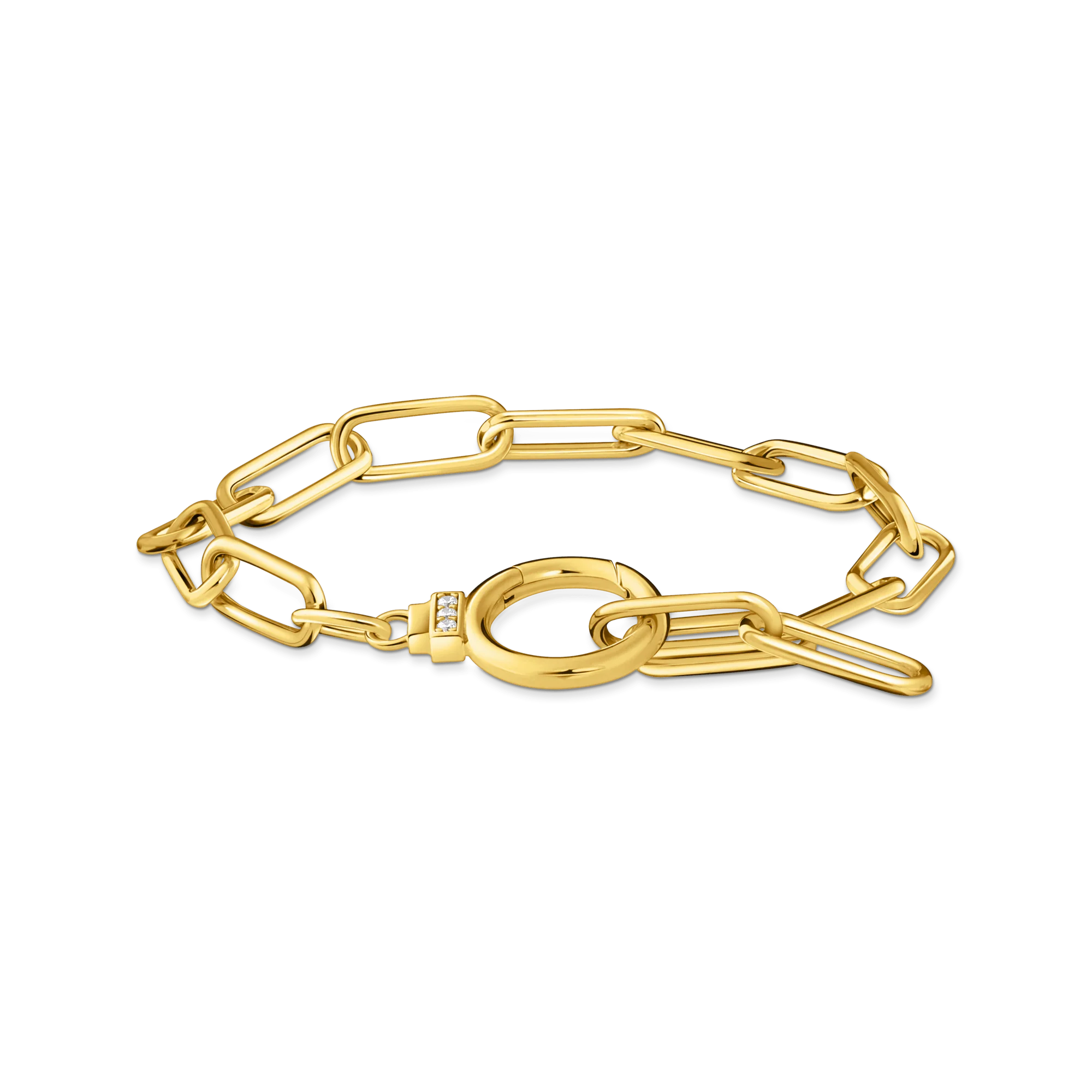 Thomas Sabo Gold Link Ring Clasp Bracelet