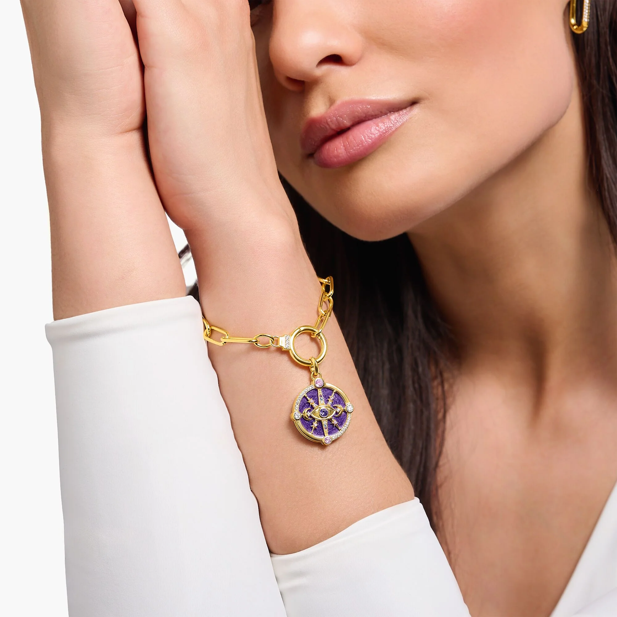 Thomas Sabo Gold Link Ring Clasp Bracelet - Image 2