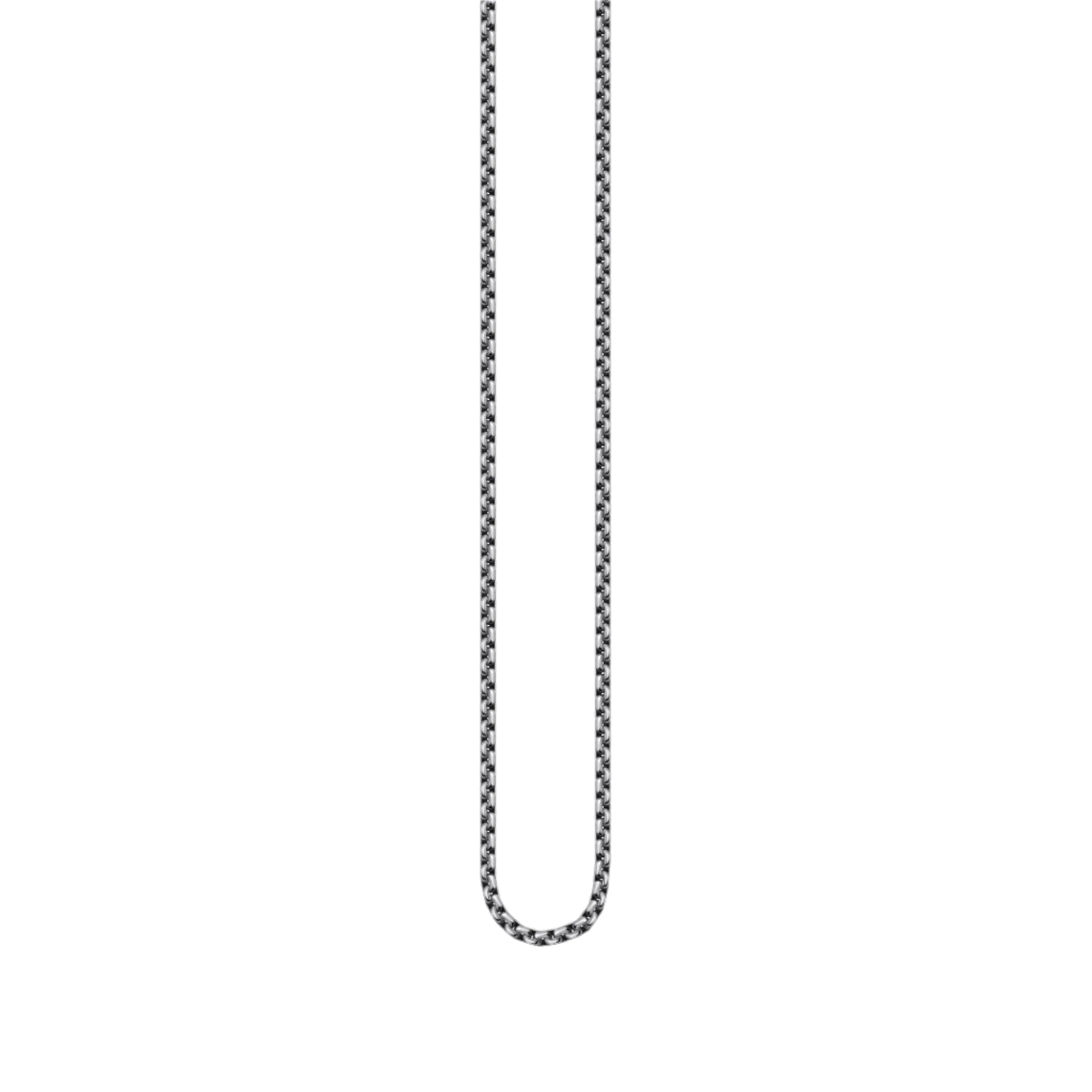 Thomas Sabo Silver Venezia Blackened 1mm Chain Necklace