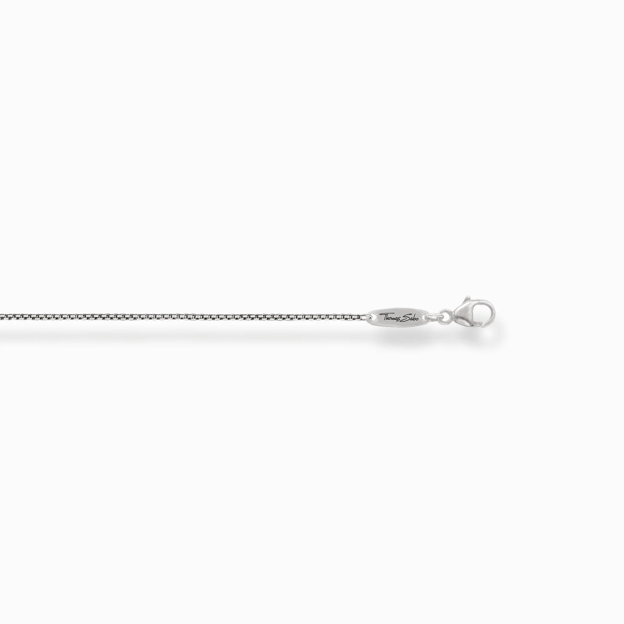 Thomas Sabo Silver Venezia Blackened 1mm Chain Necklace - Image 3
