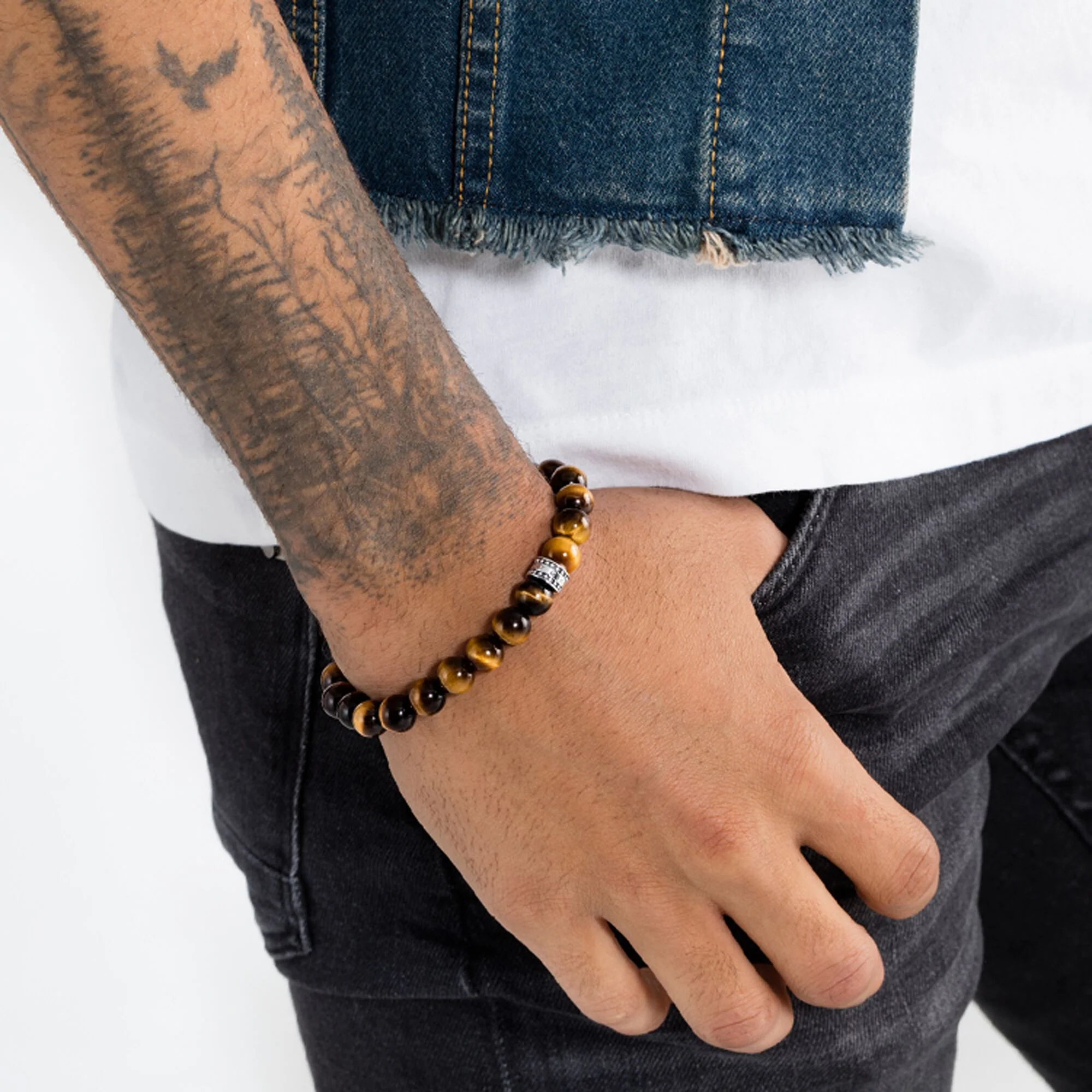 Thomas Sabo Brown & Black Tigers Eye Bracelet - Image 2