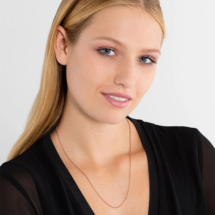 Thomas Sabo Rose Gold Venezia 1mm Chain Necklace - Image 7