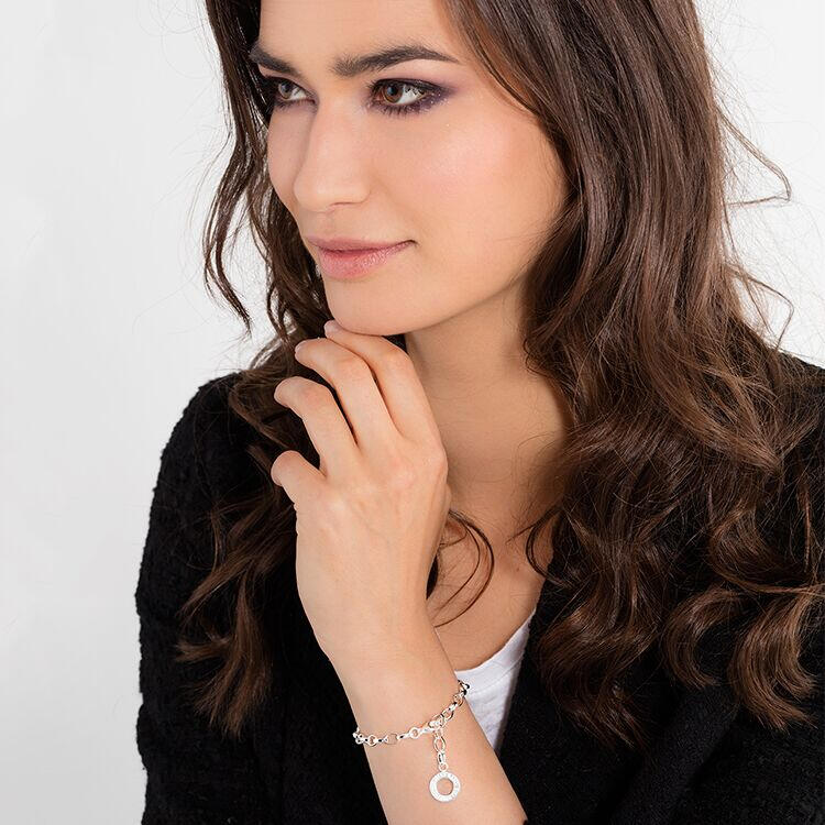 Thomas Sabo Silver Medium Link Charm Club Bracelet - Image 2