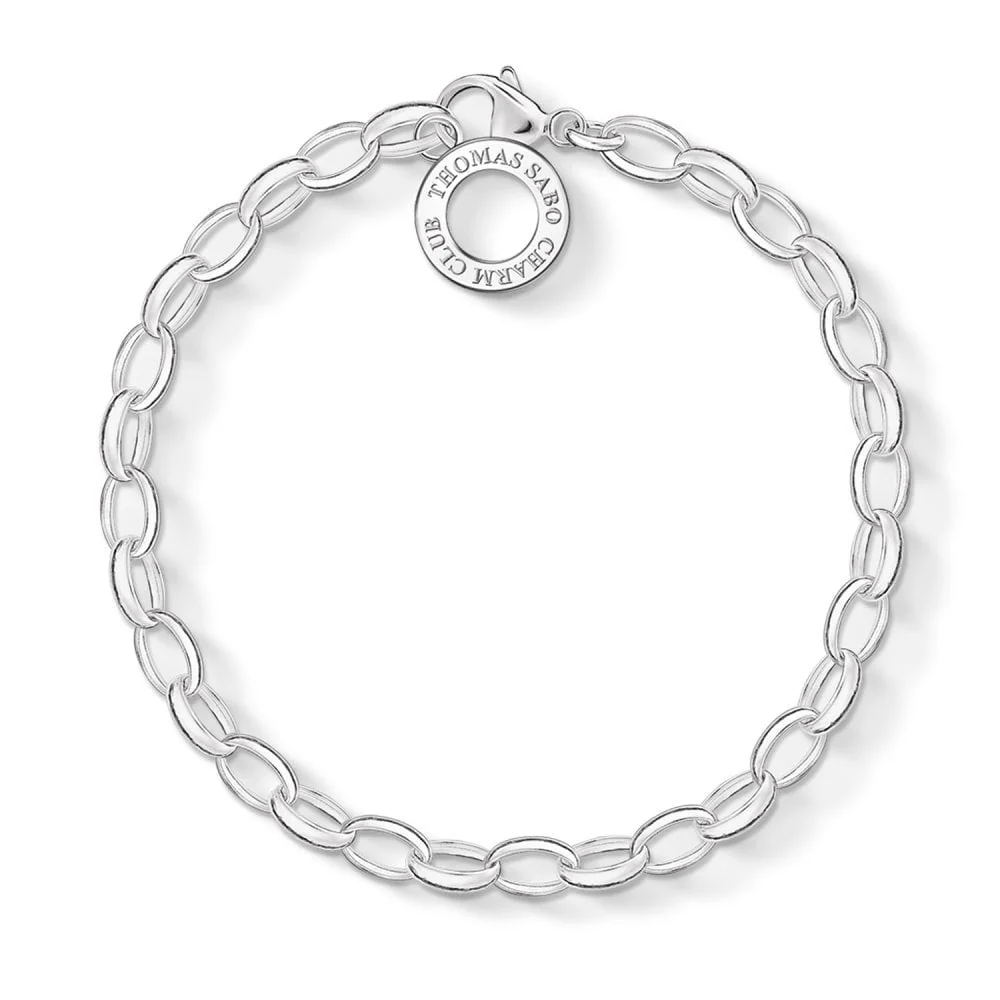Thomas Sabo Silver Medium Link Charm Club Bracelet - Image 3
