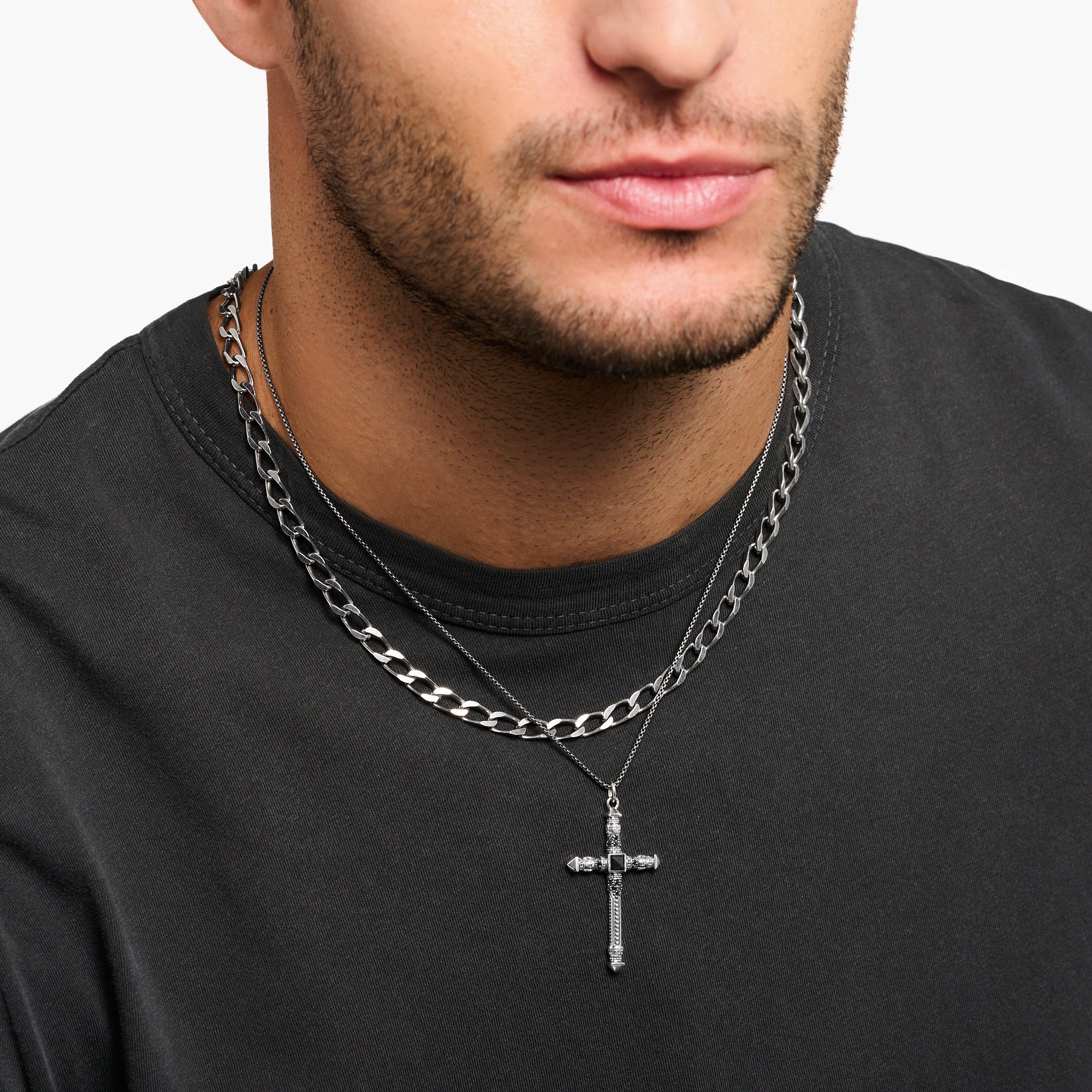 Thomas Sabo Silver Cross Links Necklace - Image 3