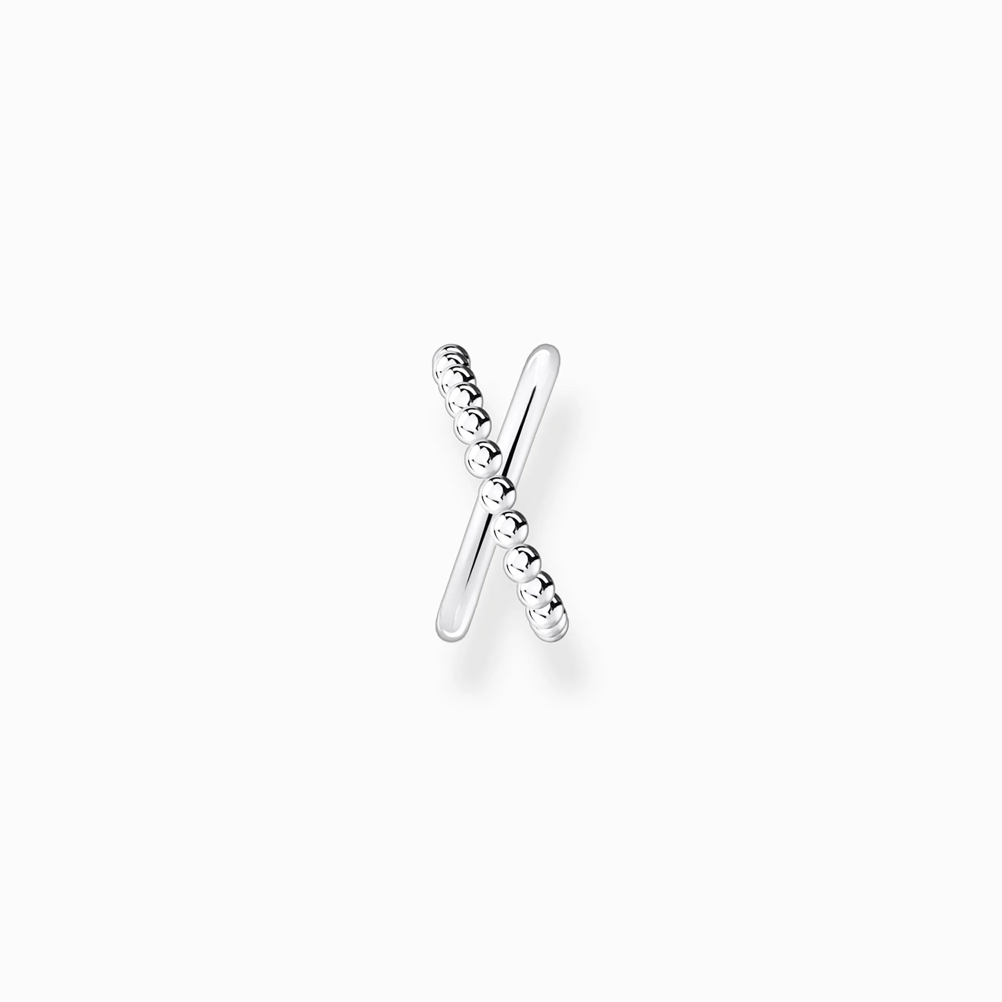 Thomas Sabo Silver Crossed Dots Single Cuff Earring - Image 4