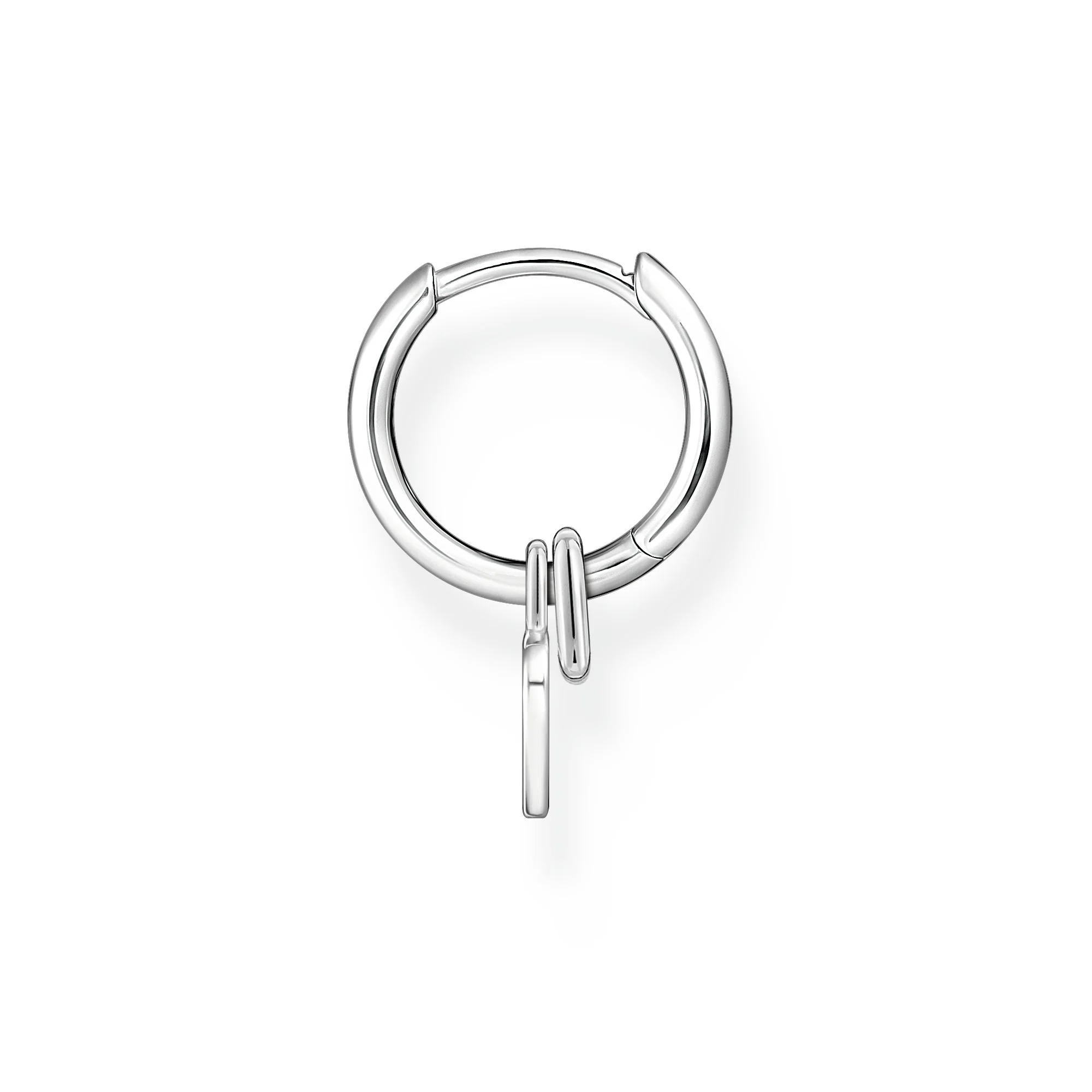 Thomas Sabo Silver Heart Dangle Hoop Earring - Image 3