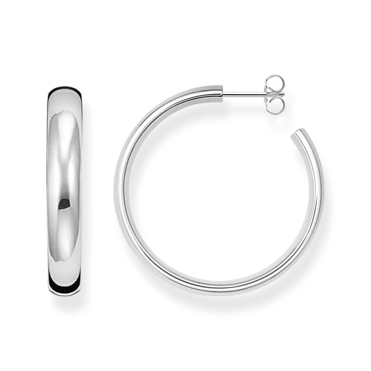 Thomas Sabo Silver Medium Chunky Hoop Earrings