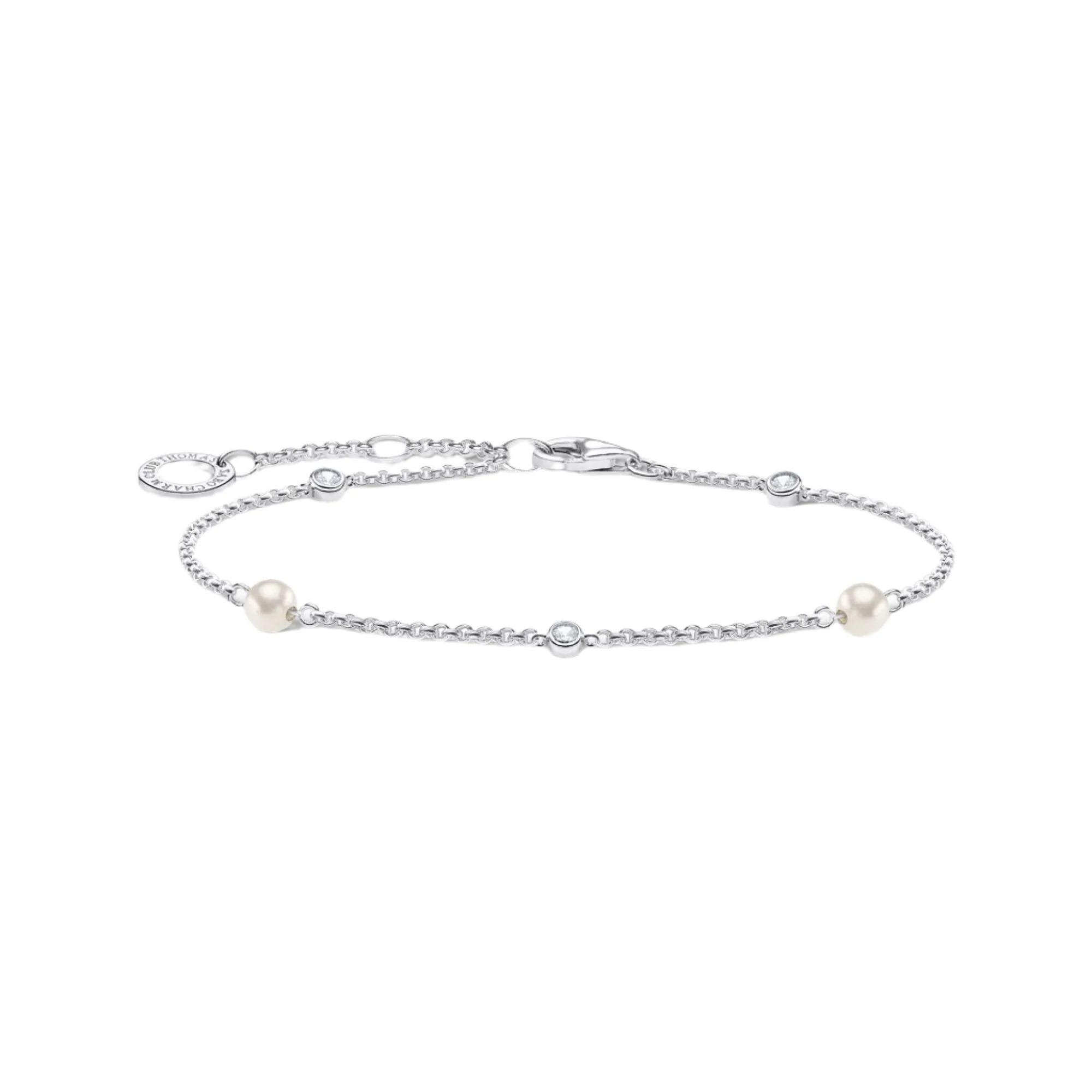 Thomas Sabo Silver Pearl & CZ Bracelet