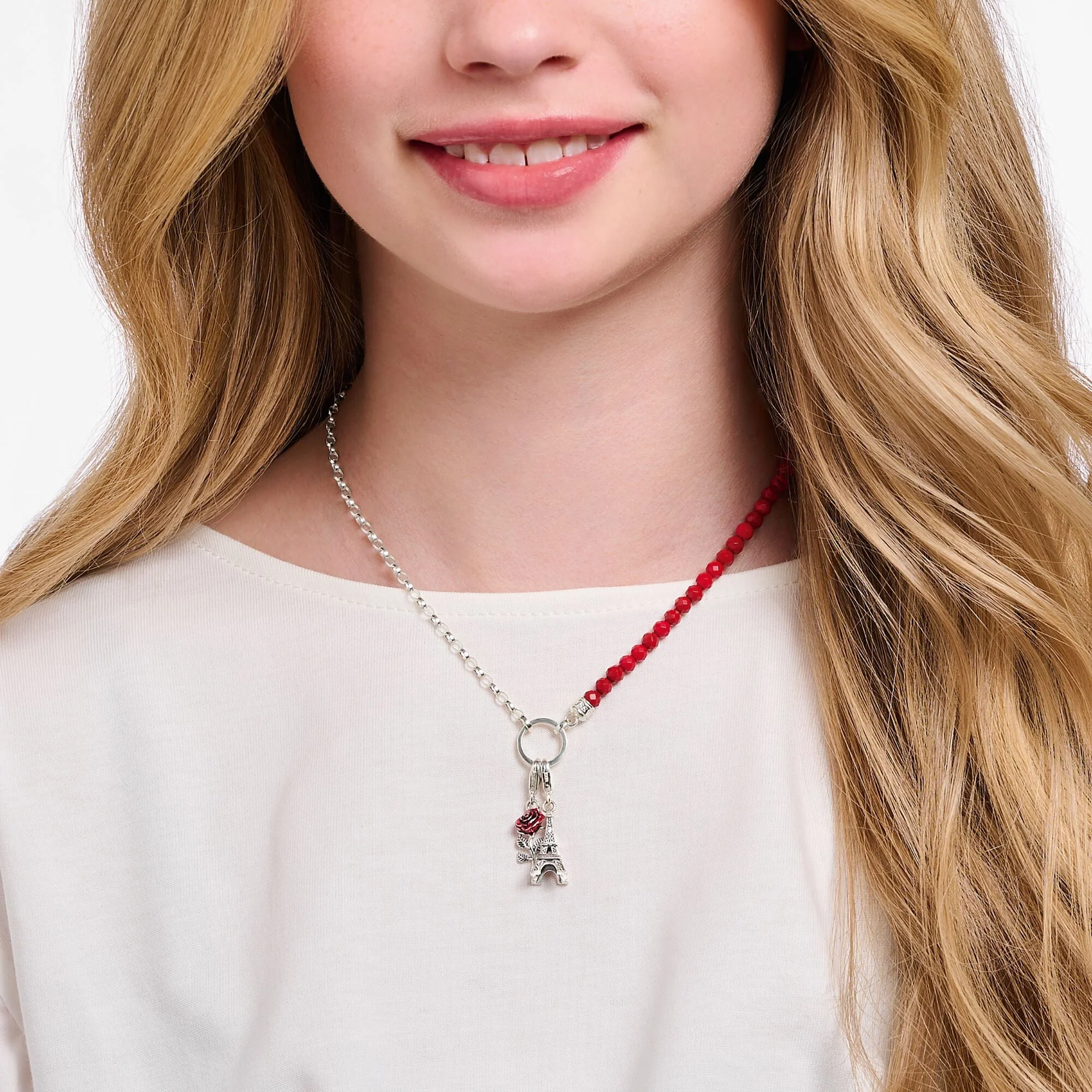 Thomas Sabo Silver Red Rose Enamel Charm - Image 3