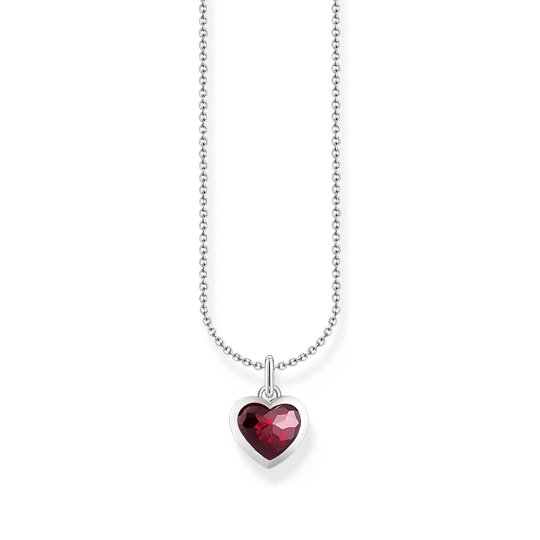 Thomas Sabo Silver Red Heart CZ Pendant Necklace