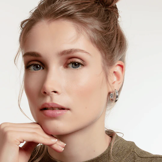 Thomas Sabo Silver Chunky Hoop Earrings - Image 3